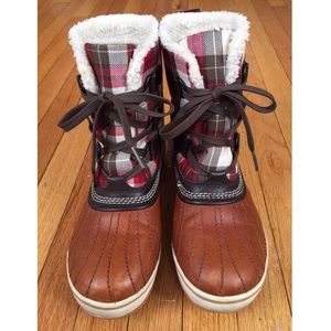 Sorel Tivoli Plaid Winter Pac Boots